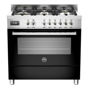 black oven and cooktop